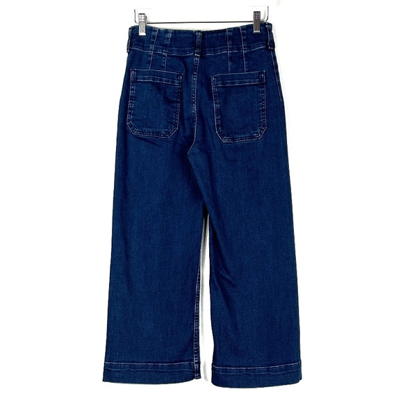 NEW Maeve by Anthropologie Colette Cropped Wide-Leg jeans size 28 petite - Picture 4 of 7